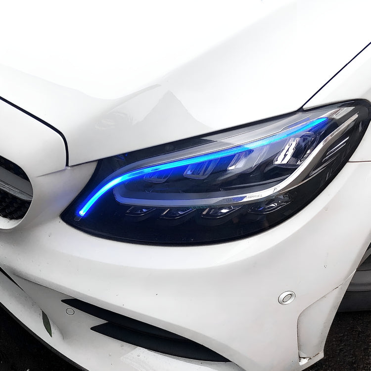 LED DRL Boards for Mercedes-Benz C-Class 2019-2021 (full led headlight) blue